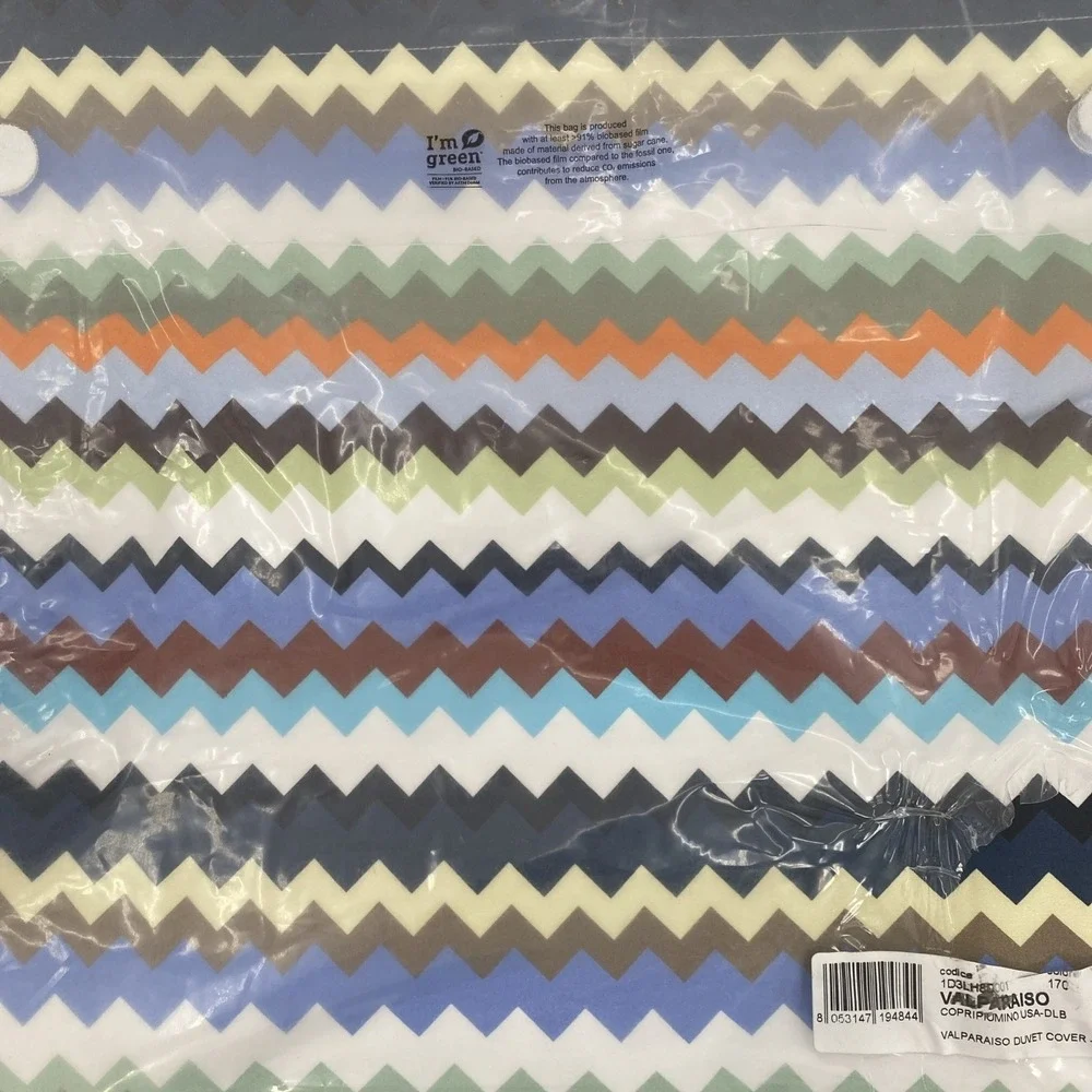 Missoni Duvet Cover KING Valparaiso Multicolor Chevron Zig Zag Italian Quality